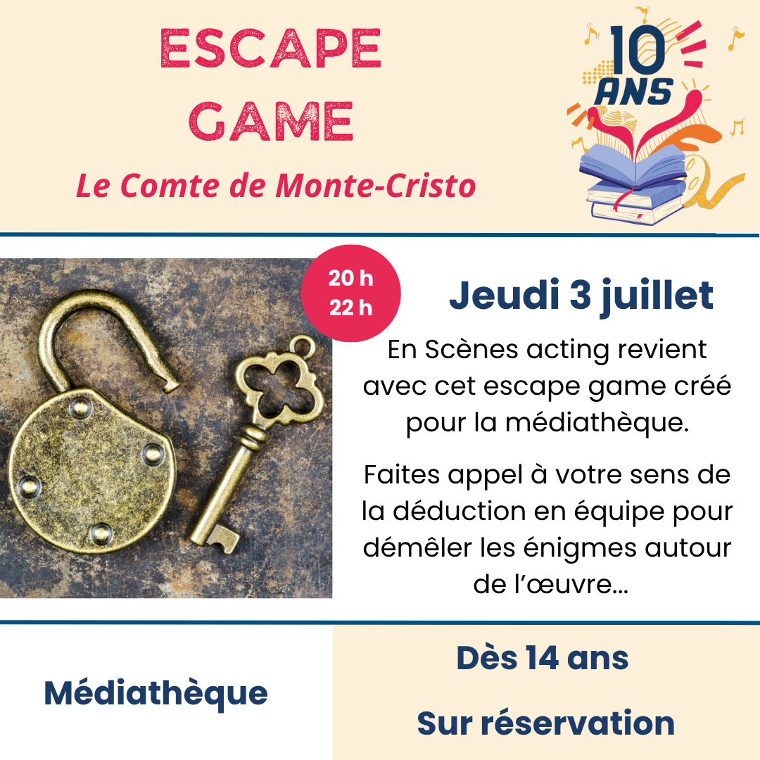 Couverture de ESCAPE GAME - Le comte de Monte-Christo
