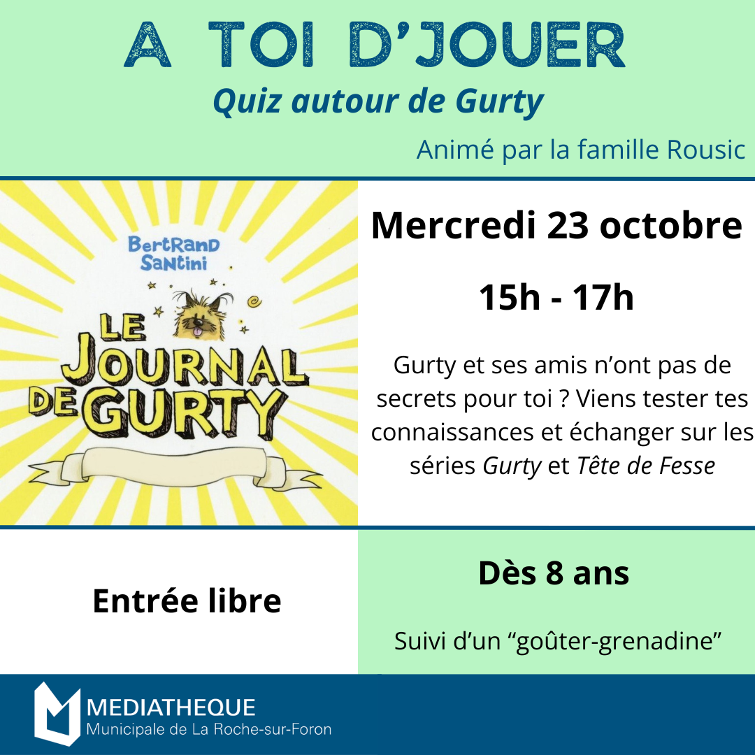 Couverture de A TOI D'JOUER - Spécial GURTY